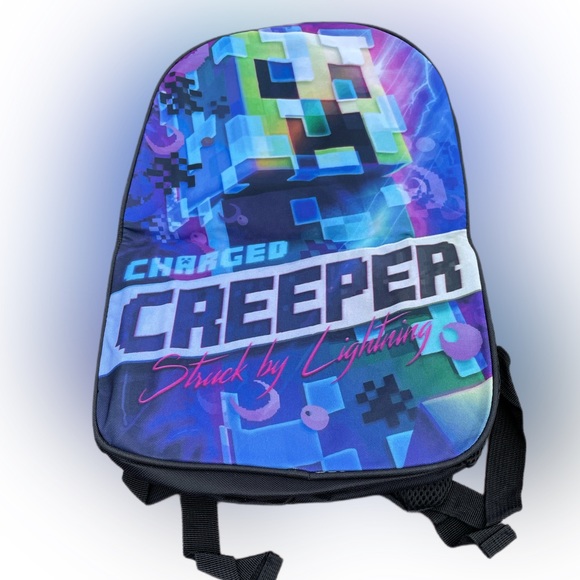 Minecraft Creeper Surreal Graphic 3D Backpack - Picture 1 of 7